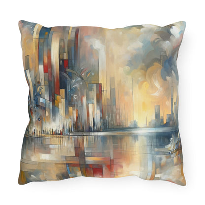 Abstract Buzzing Stillness Outdoor Pillows