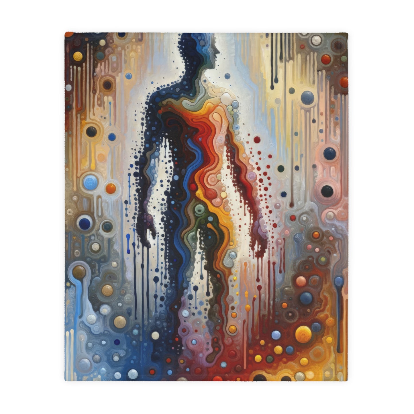Connectedness Contours Wellness Velveteen Microfiber Blanket (Two-sided print)