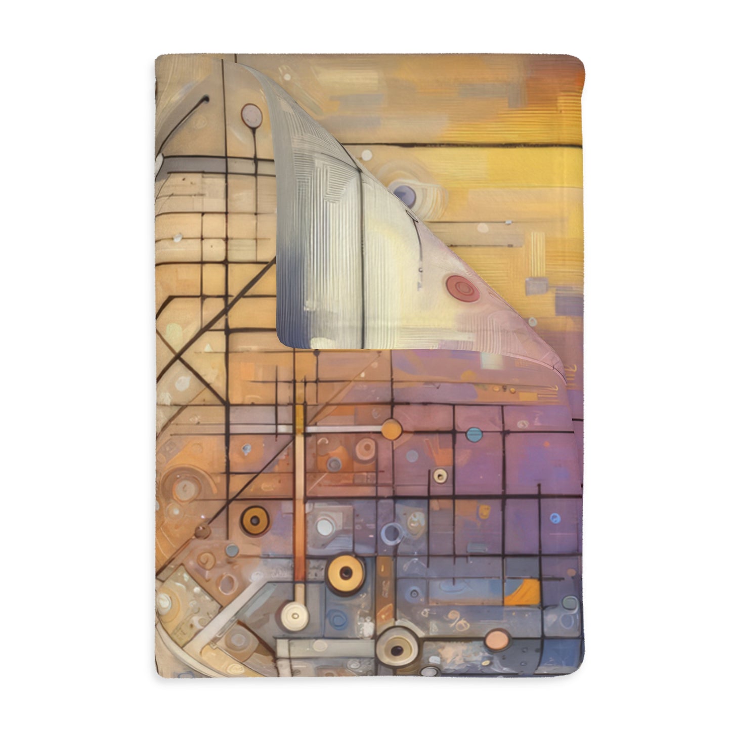 Abstract Structural Complexity Velveteen Microfiber Blanket (Two-sided print)
