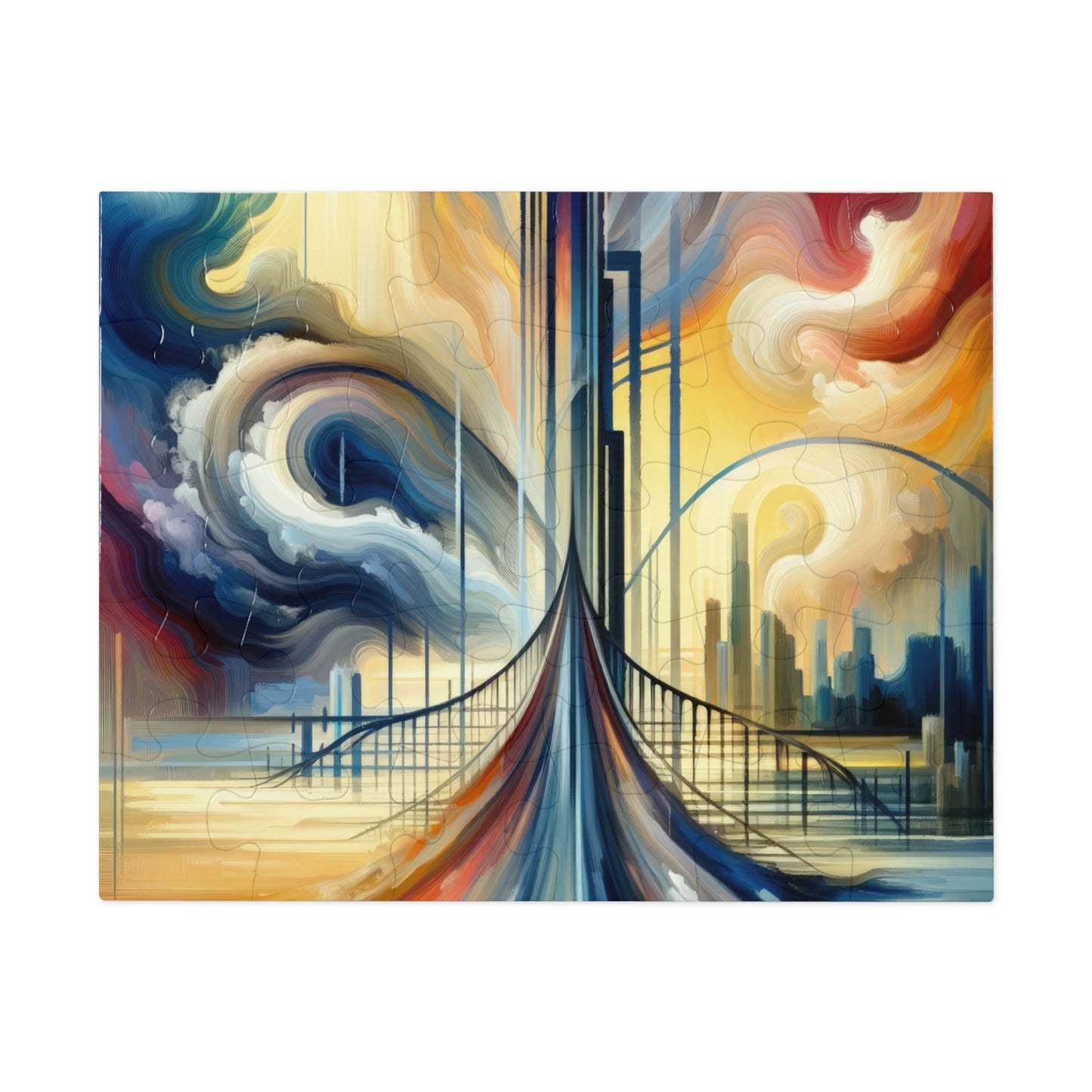 Conscious Bridge Tachism Jigsaw Puzzle (30, 110, 252, 500,1000-Piece)