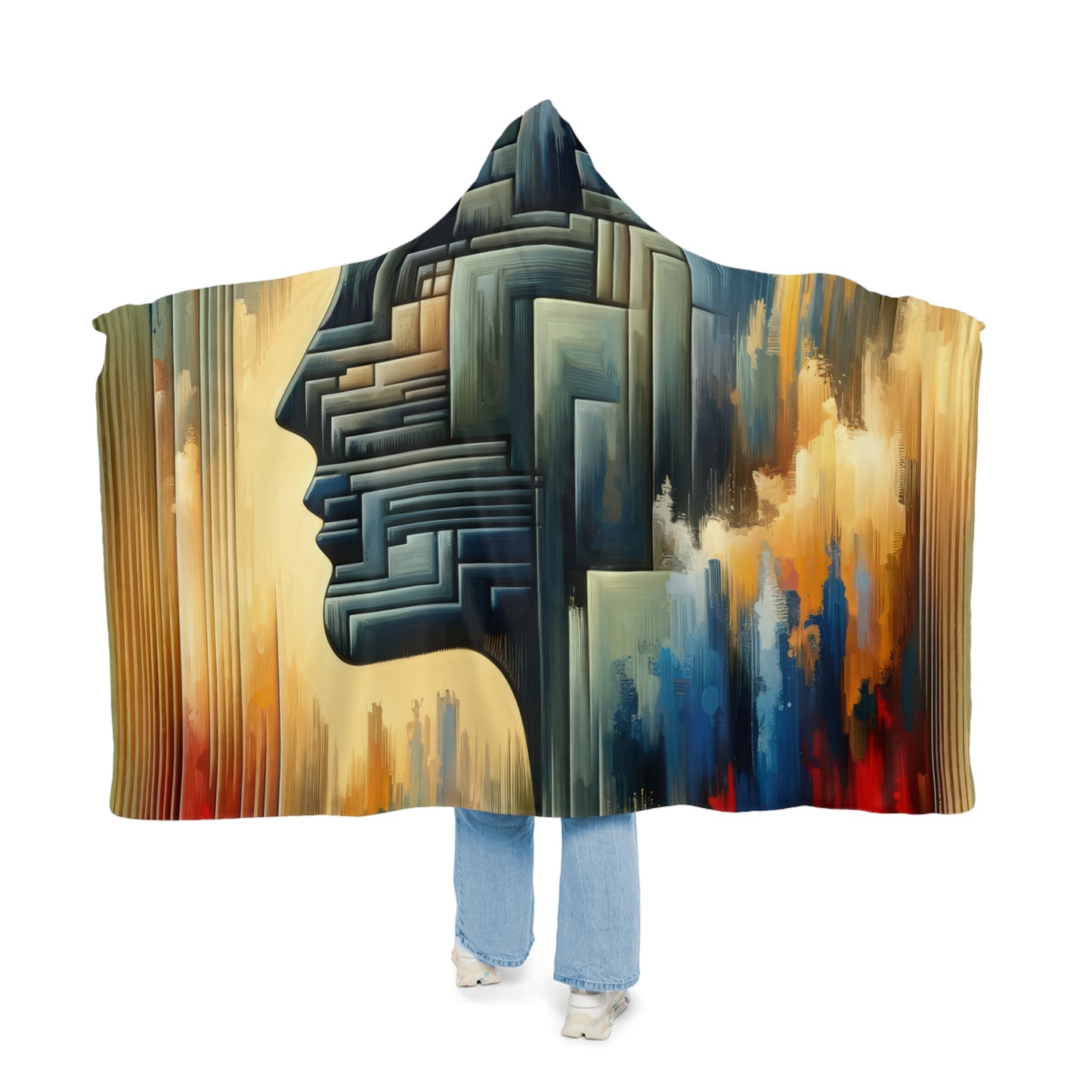 Abstract Geometric Boundaries Snuggle Blanket