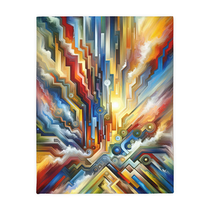 Unity Abstract Vibrancy Velveteen Microfiber Blanket (Two-sided print)