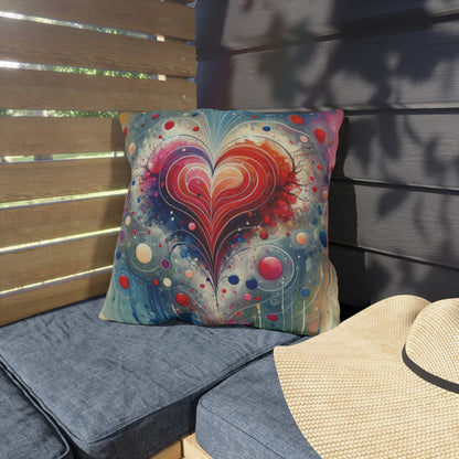 Emotional Physics Heart Outdoor Pillows