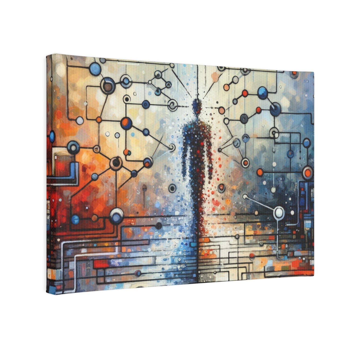 Technological Connectivity Bridge Canvas Photo Tile
