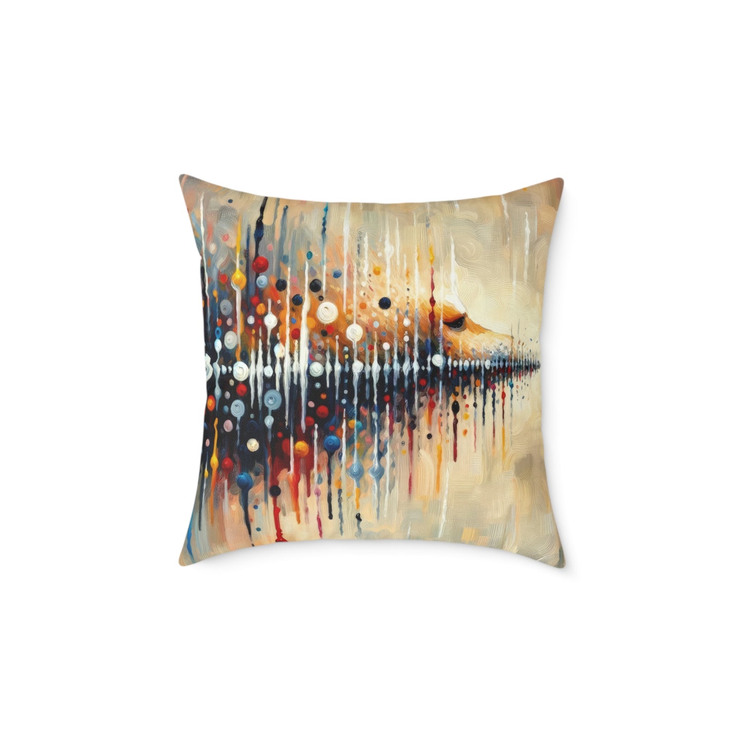 Distant Barking Echoes Spun Polyester Pillow