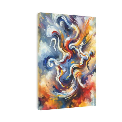 Dancing Disruption Tachism Canvas Photo Tile