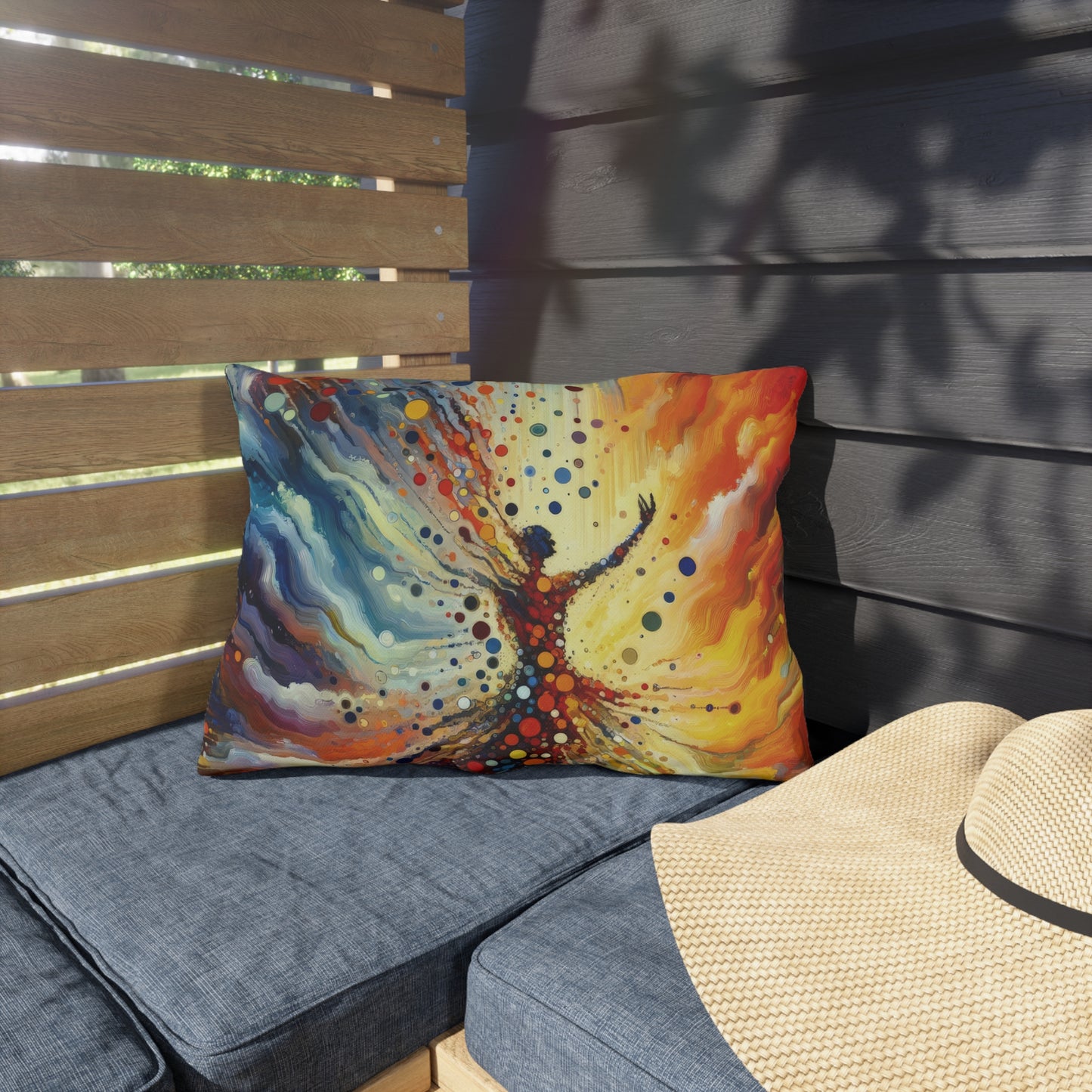 Vibrant Growth Symphony Outdoor Pillows