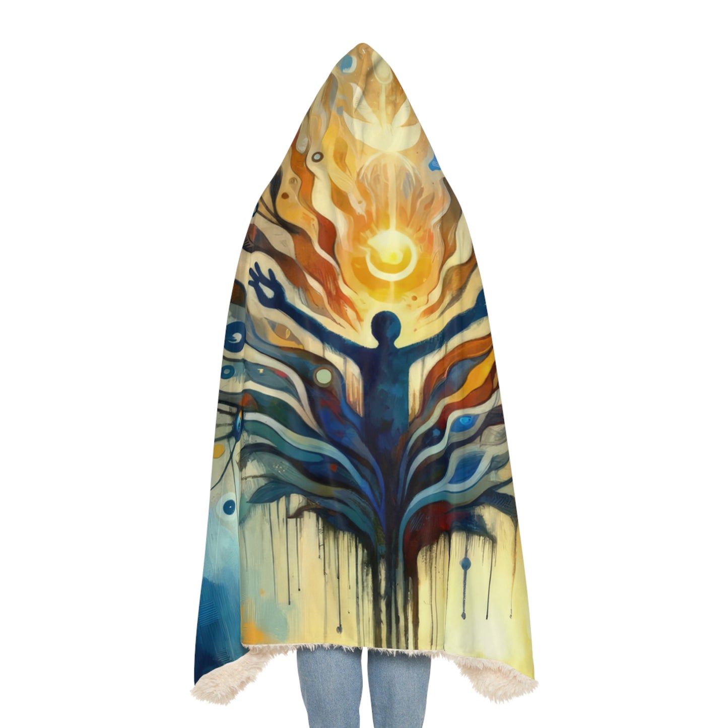 Reflective Digital Meditation Snuggle Blanket