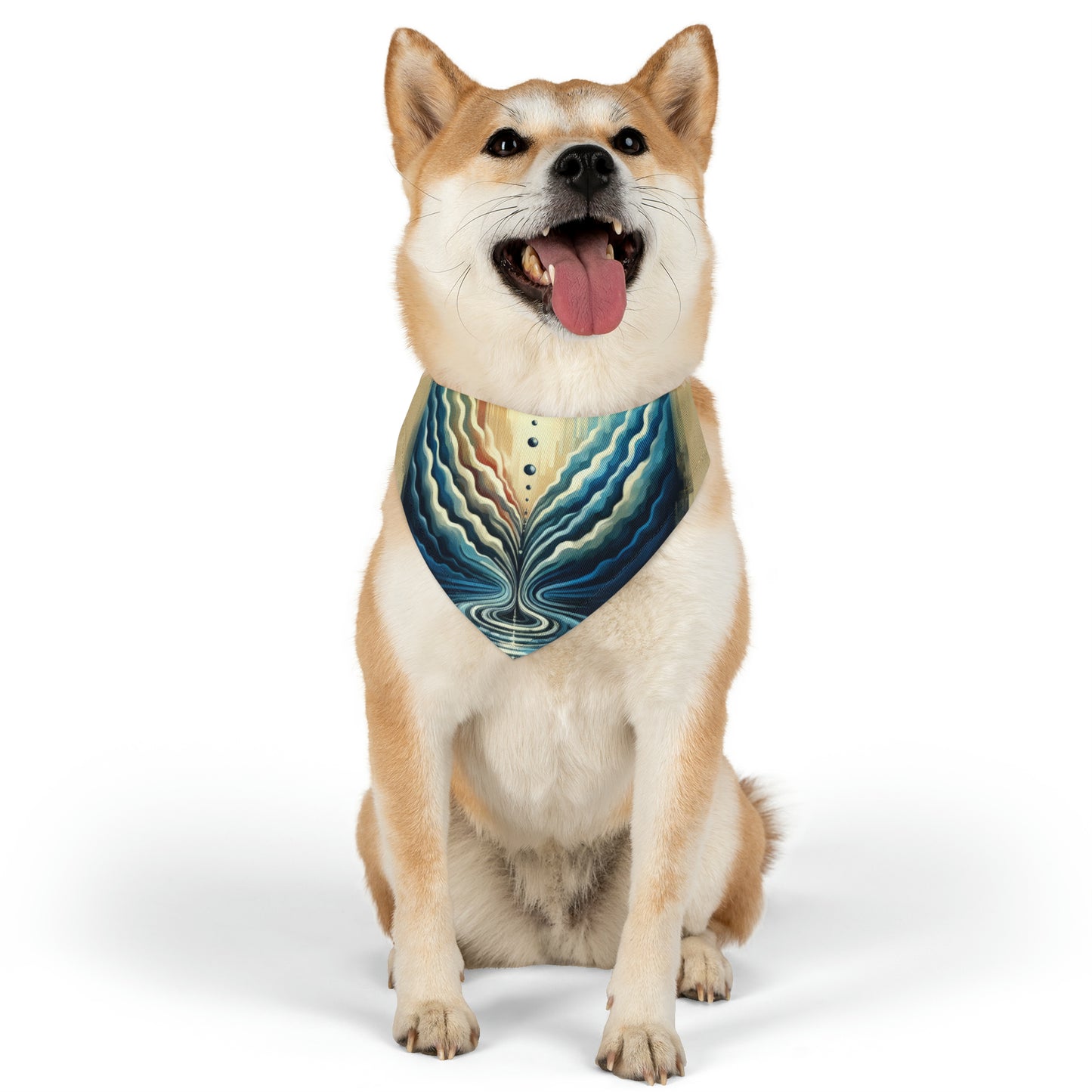 Ripple Effect Abstract Pet Bandana Collar