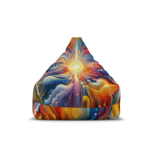 Kaleidoscopic Tachism Breath Bean Bag Chair Cover