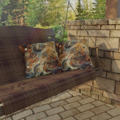 Dynamic Cultural Mosaic Outdoor Pillows