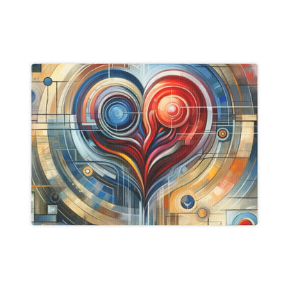 Techno Heart Harmony Canvas Photo Tile