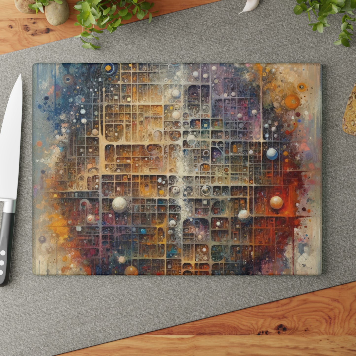 Integral Harmony Existence Glass Cutting Board