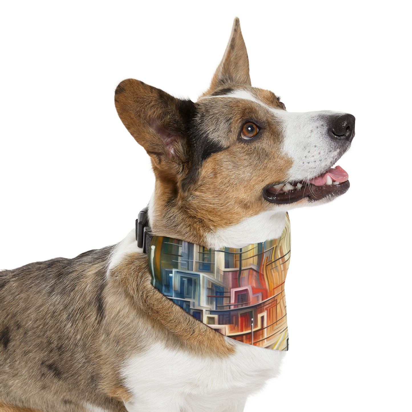 Urban Flow Interconnectedness Pet Bandana Collar