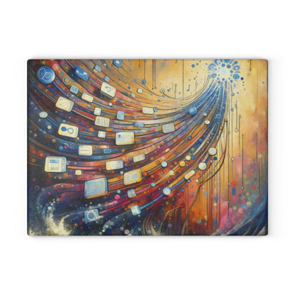 Digital Tapestry Weaving Glass Cutting Board