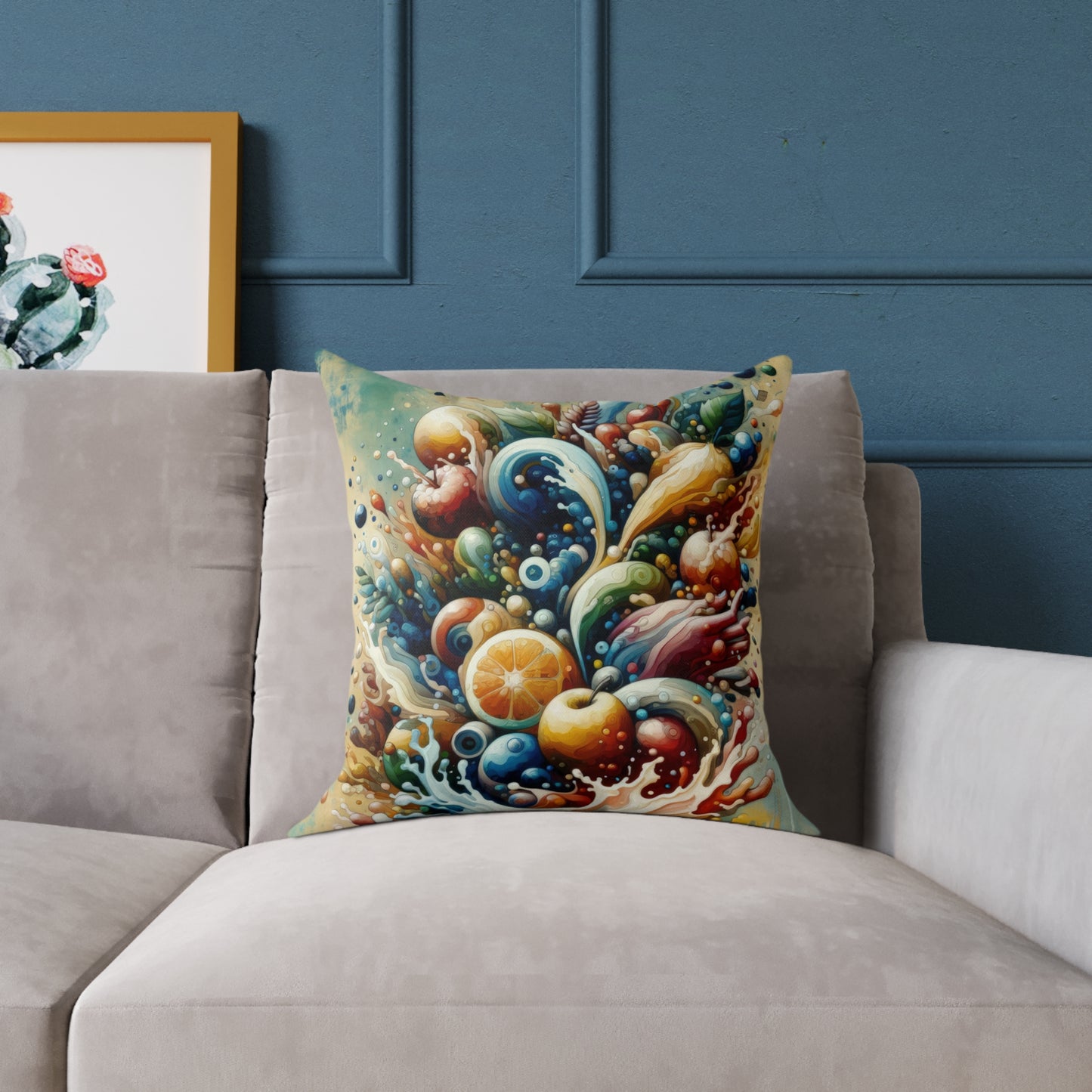 Nourishing Tachism Symphony Spun Polyester Pillow