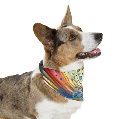 Sustainable Ripple Abstract Pet Bandana Collar