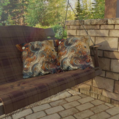 Dynamic Cultural Mosaic Outdoor Pillows