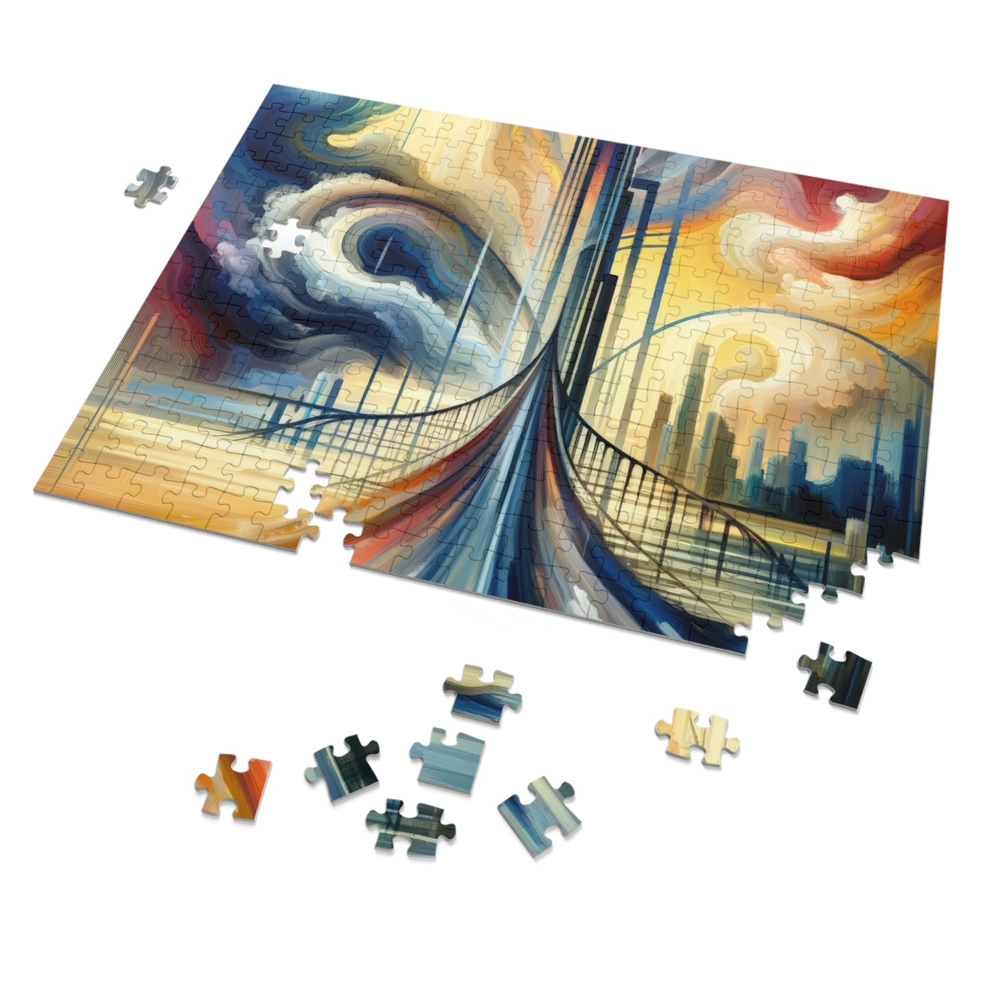 Conscious Bridge Tachism Jigsaw Puzzle (30, 110, 252, 500,1000-Piece)