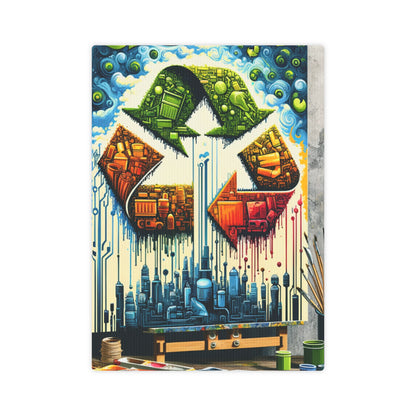 Upcycling Lifecycle Artistry Canvas Photo Tile
