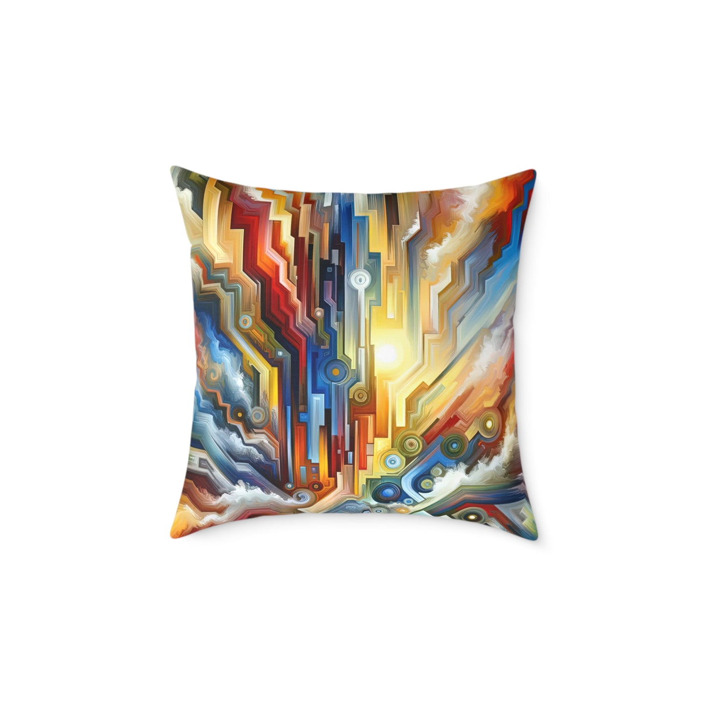 Unity Abstract Vibrancy Spun Polyester Pillow