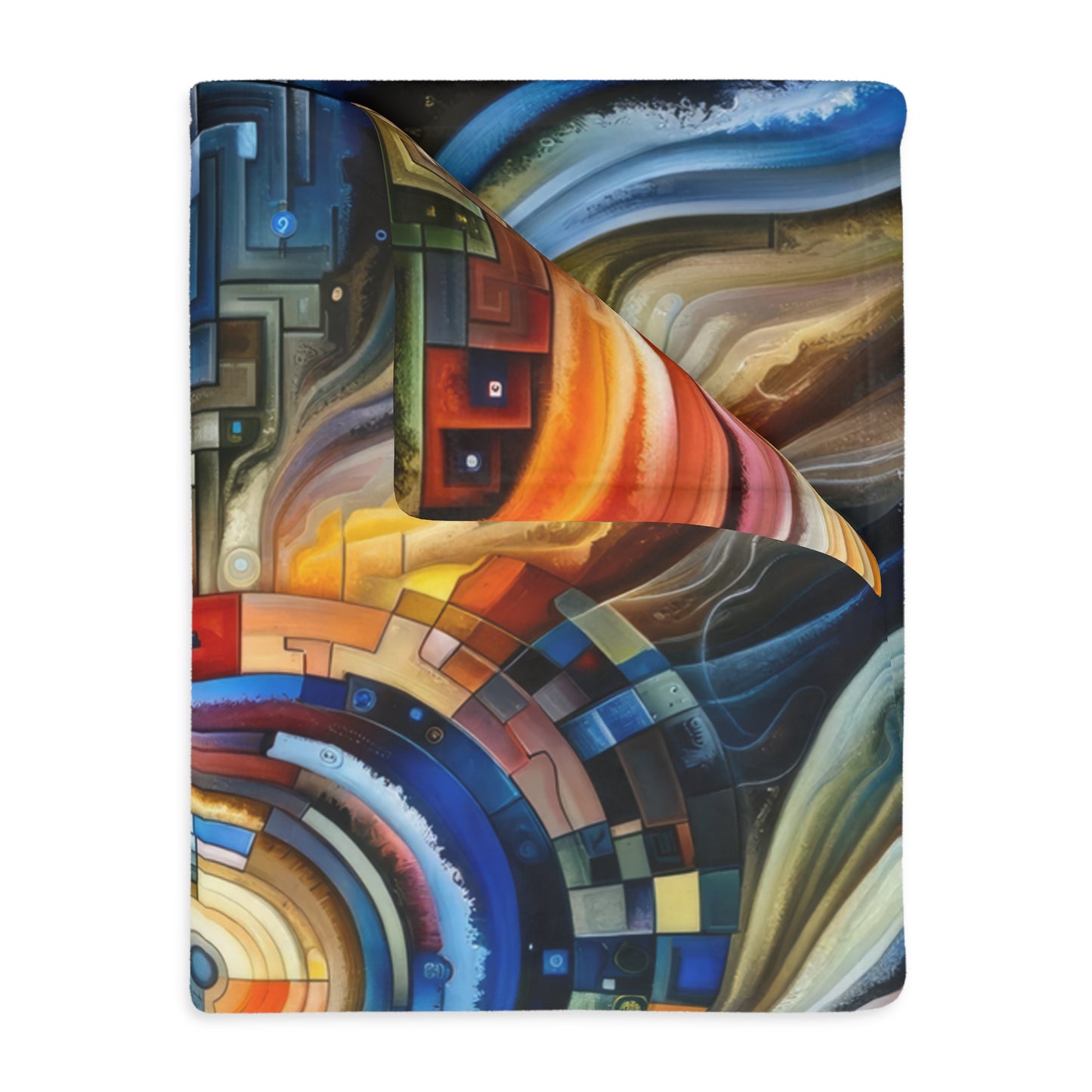 Awakening Spiral Empowerment Velveteen Microfiber Blanket (Two-sided print)