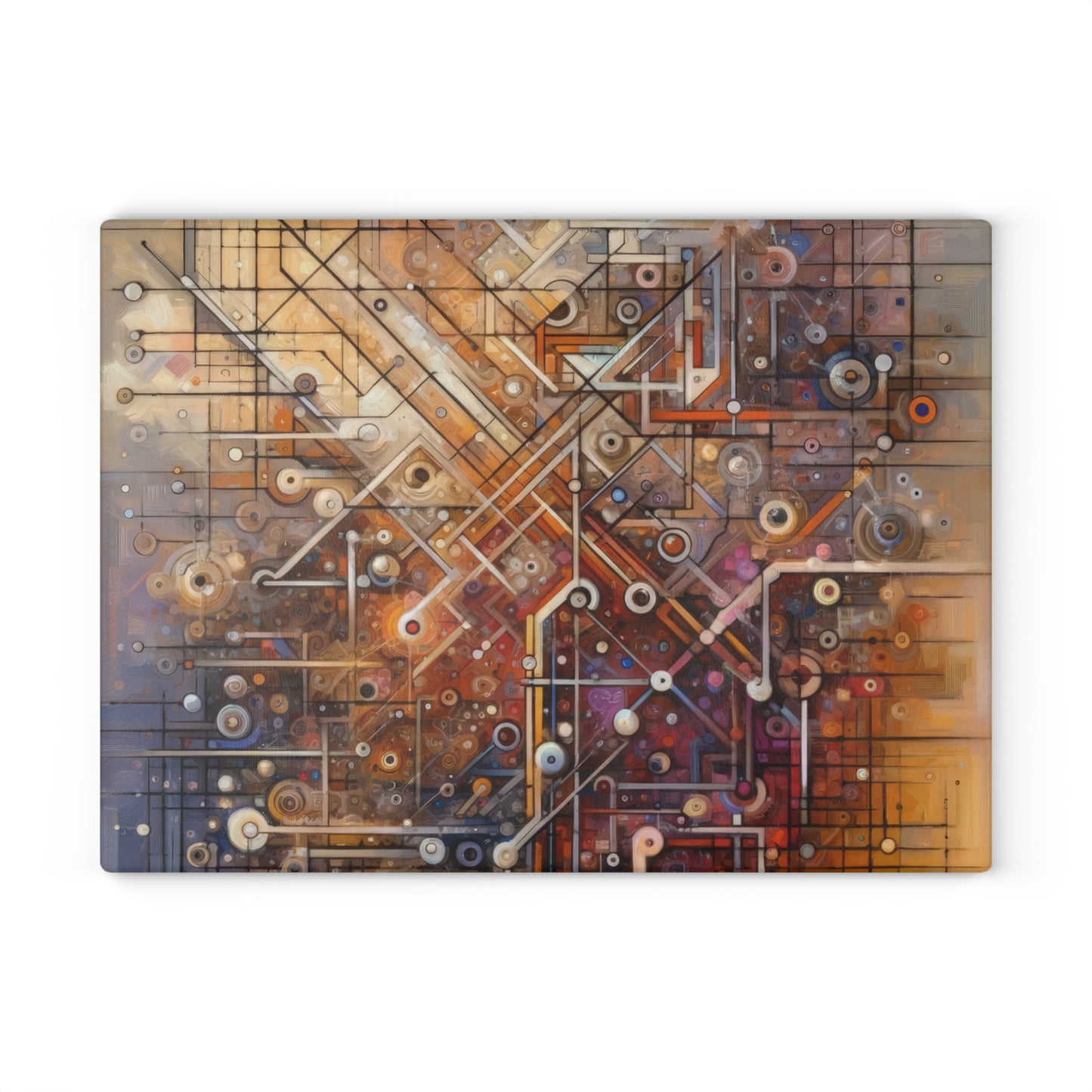 Abstract Structural Complexity Glass Cutting Board