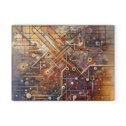 Abstract Structural Complexity Glass Cutting Board