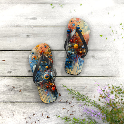 Connected Virtuality Canvas Flip Flops