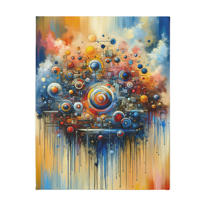 Connected Virtuality Canvas Velveteen Microfiber Blanket (Two-sided print)