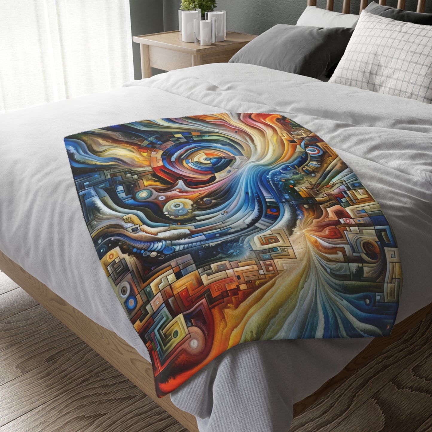 Awakening Spiral Empowerment Velveteen Microfiber Blanket (Two-sided print)