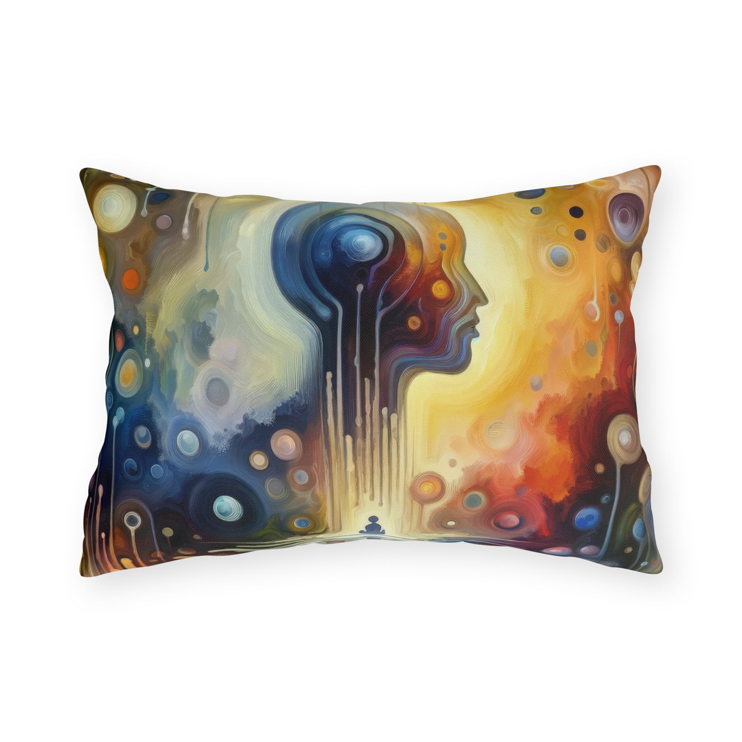 Reflective Oneness Healing Outdoor Pillows