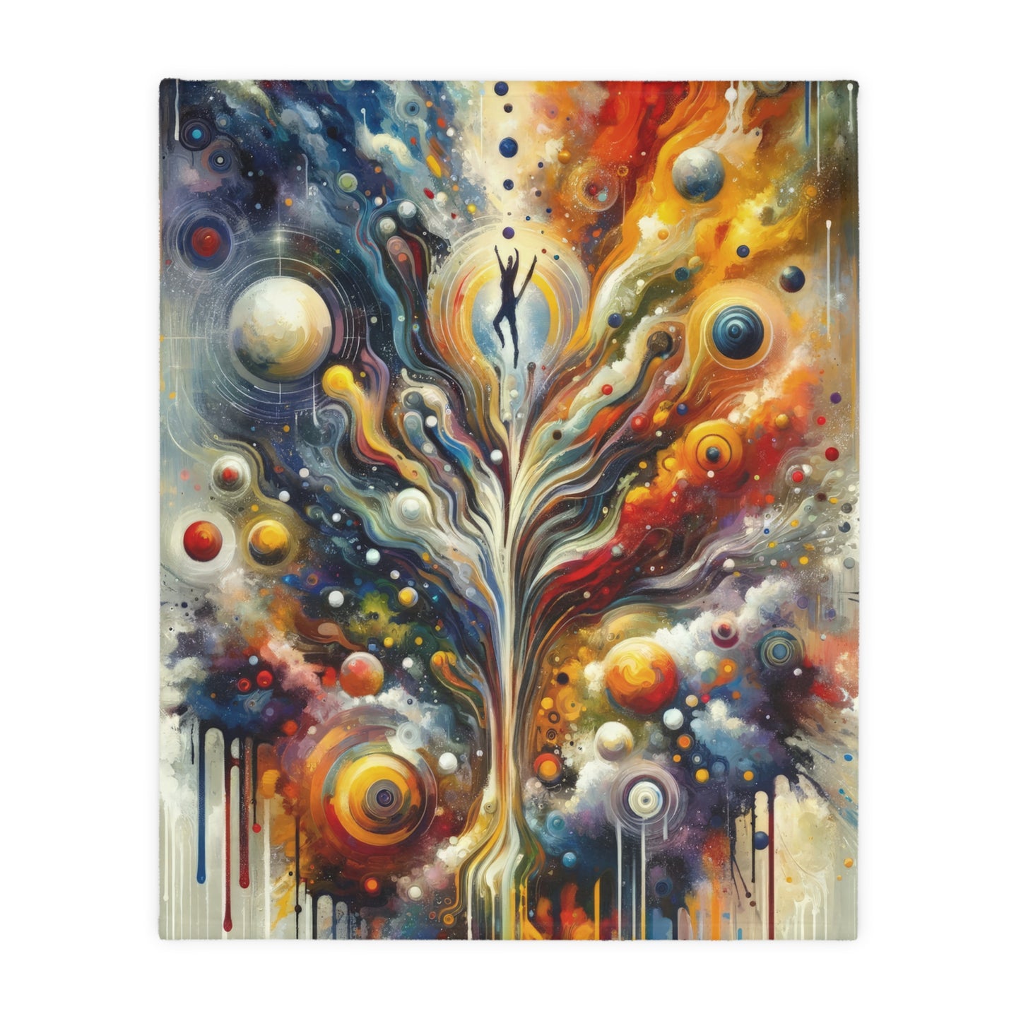 Cosmic Vision Tree Velveteen Microfiber Blanket (Two-sided print)