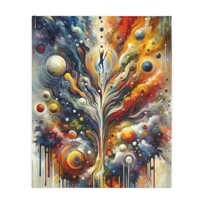Cosmic Vision Tree Velveteen Microfiber Blanket (Two-sided print)