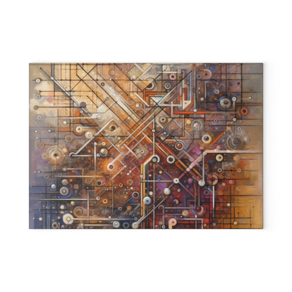 Abstract Structural Complexity Glass Cutting Board