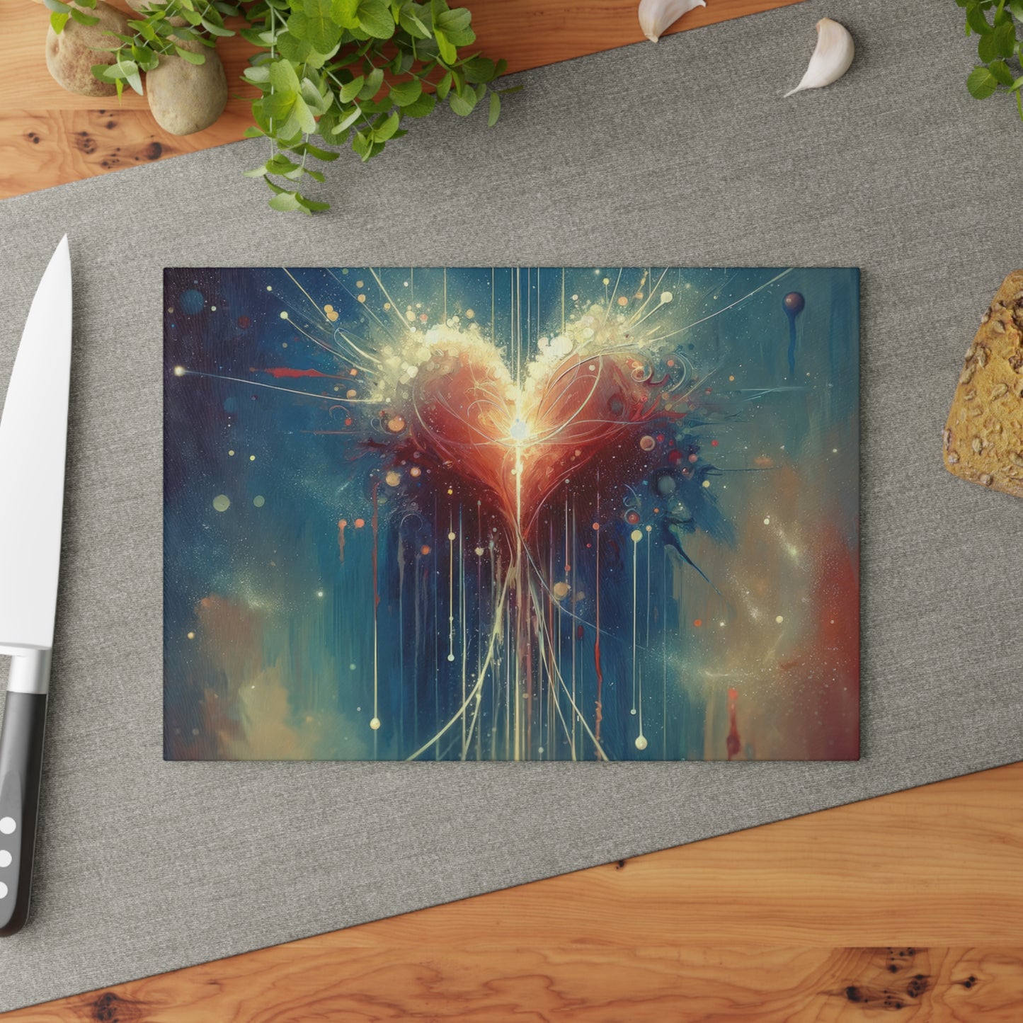 Transcendent Connection Beauty Glass Cutting Board