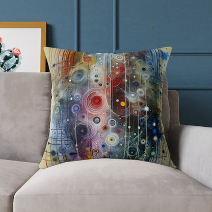 Awakenings Interconnectedness Tachism Spun Polyester Pillow