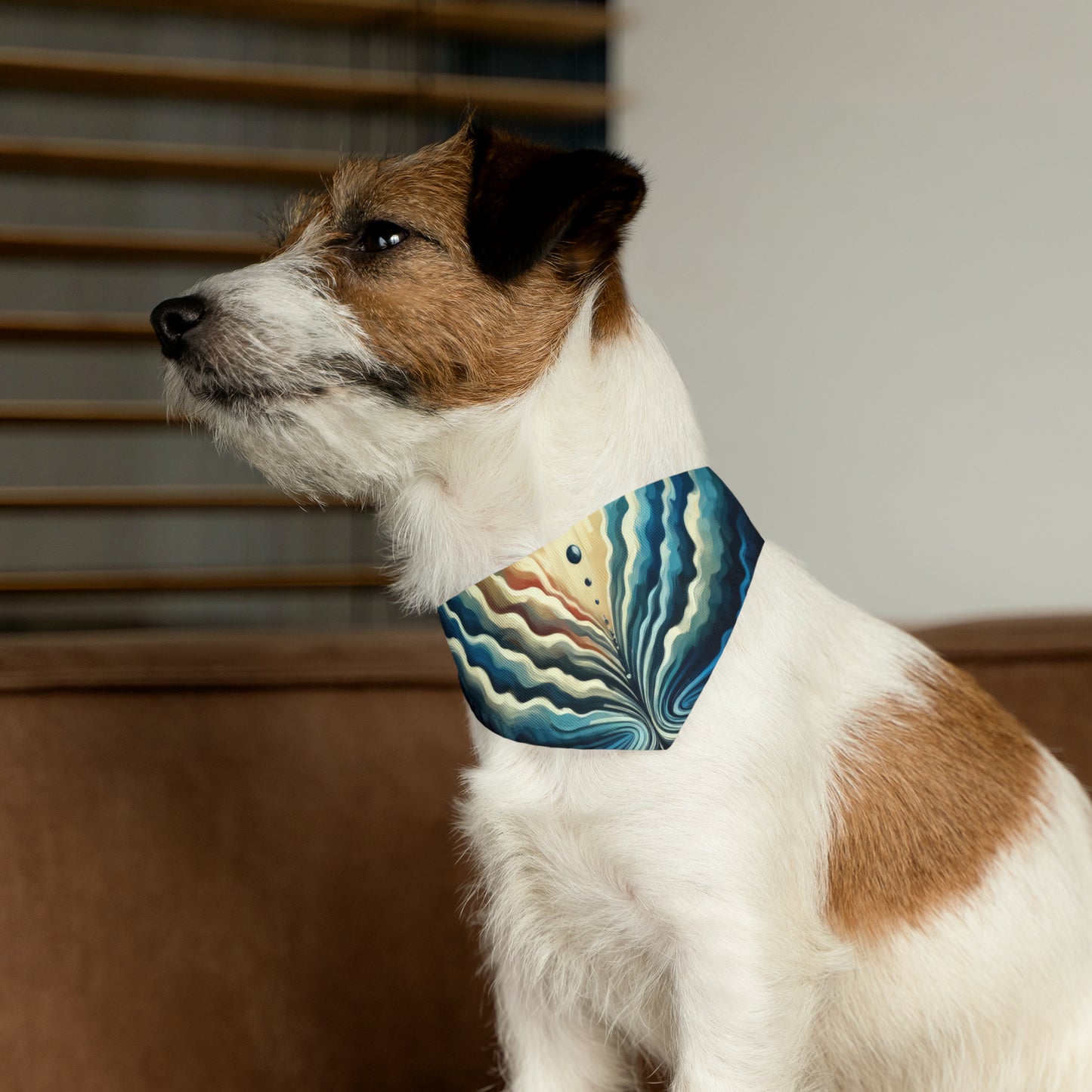 Ripple Effect Abstract Pet Bandana Collar