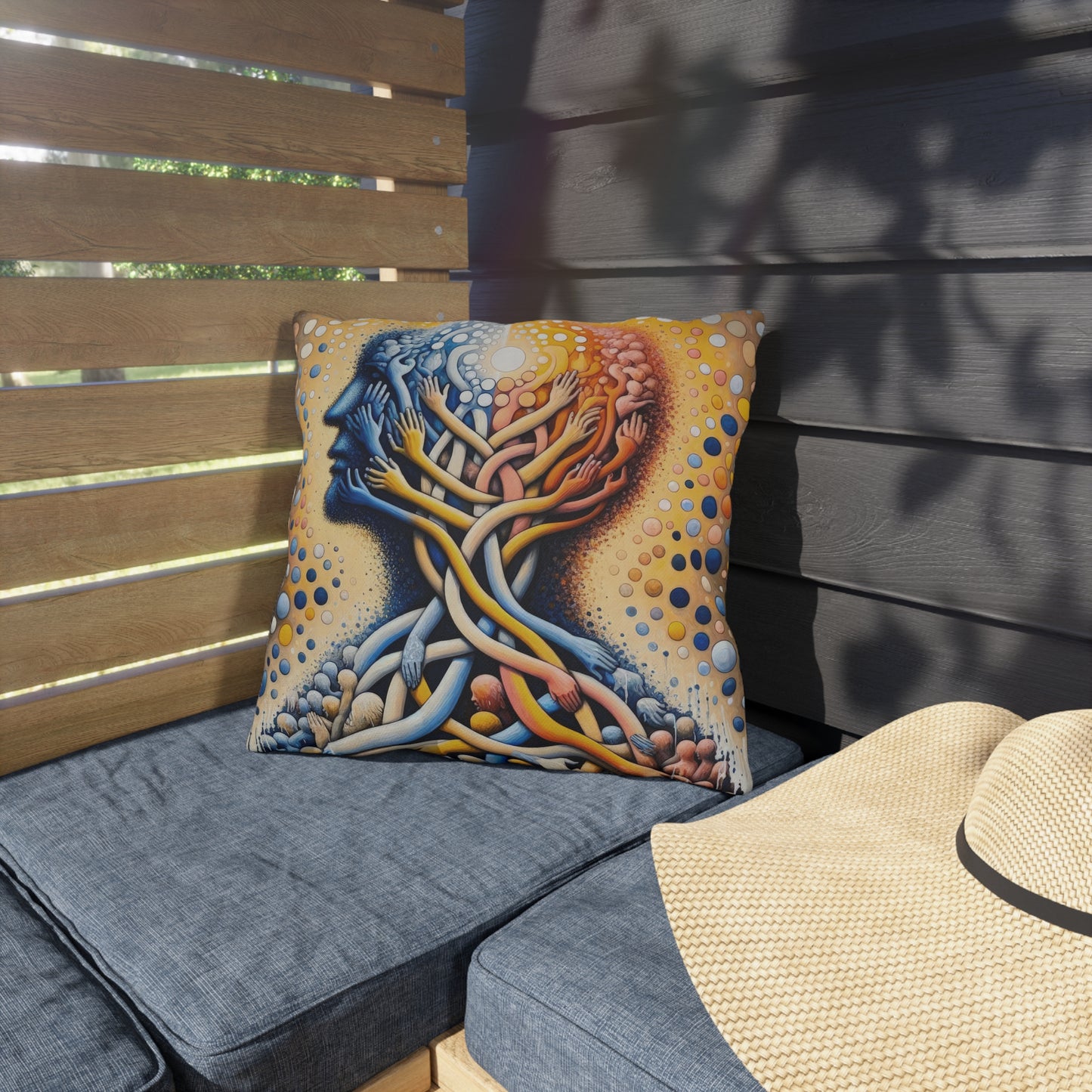 Unveiling Inner Essence Outdoor Pillows