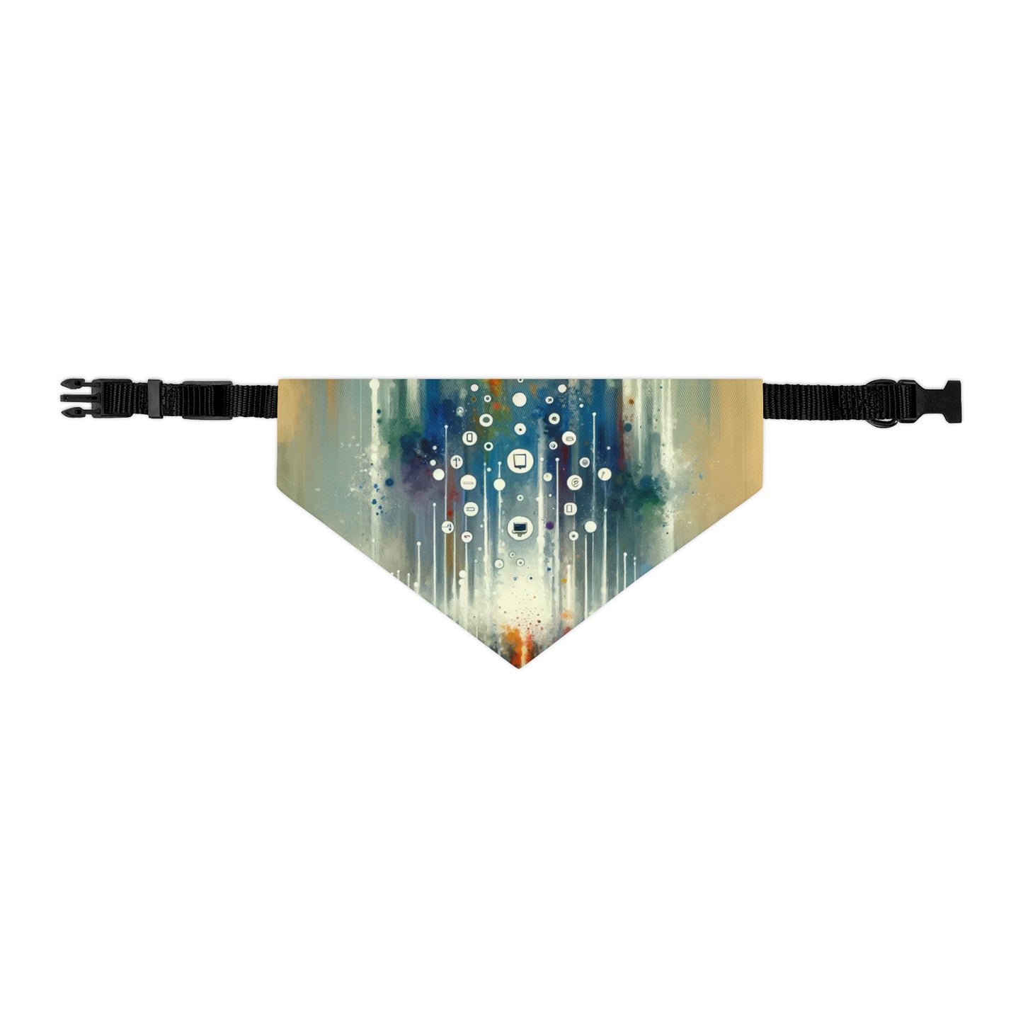Tachism Digital Escape Pet Bandana Collar