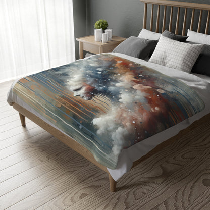 Ephemeral Hour Residue Velveteen Microfiber Blanket (Two-sided print)