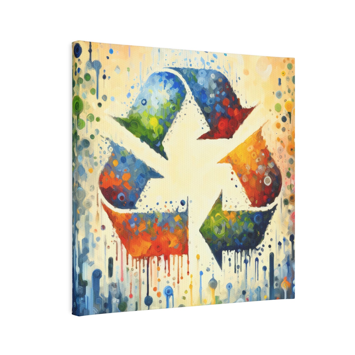 Sustainable Transformation Tachism Canvas Photo Tile