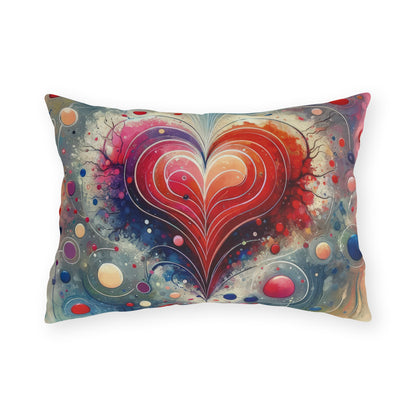 Emotional Physics Heart Outdoor Pillows