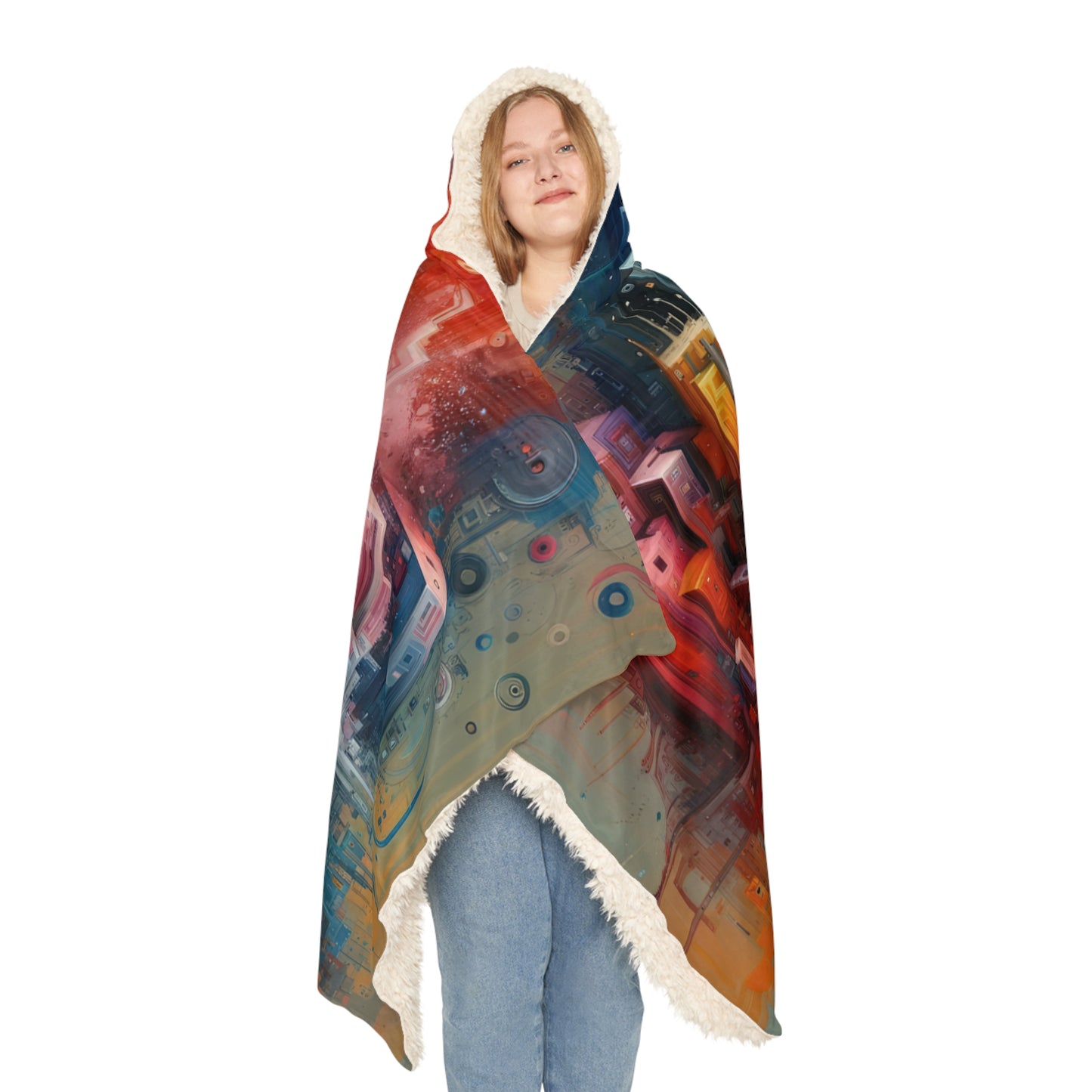 Digital Harmony Tachism Snuggle Blanket