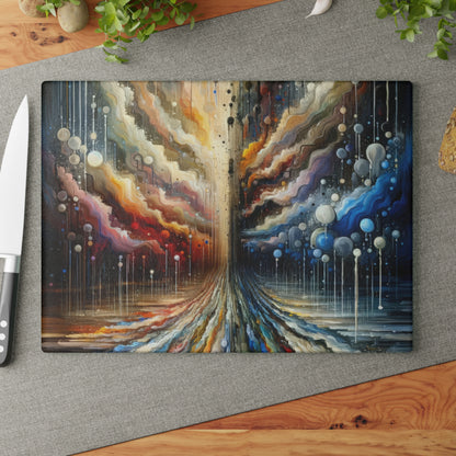 Linguistic Resonance Cascade Glass Cutting Board