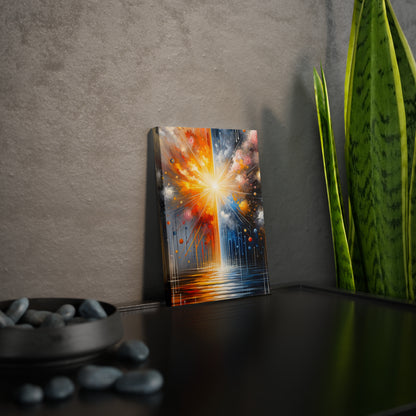 Luminous Abstract Tachism Canvas Photo Tile