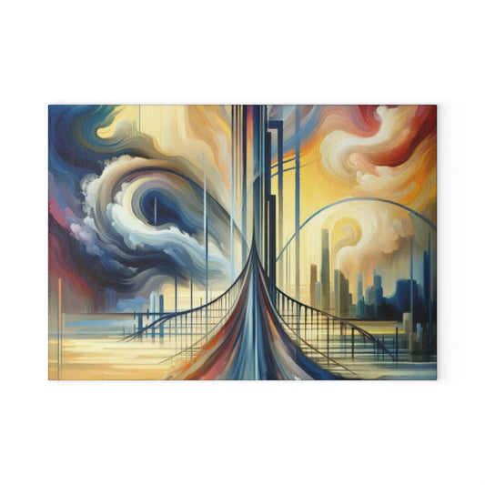 Conscious Bridge Tachism Glass Cutting Board