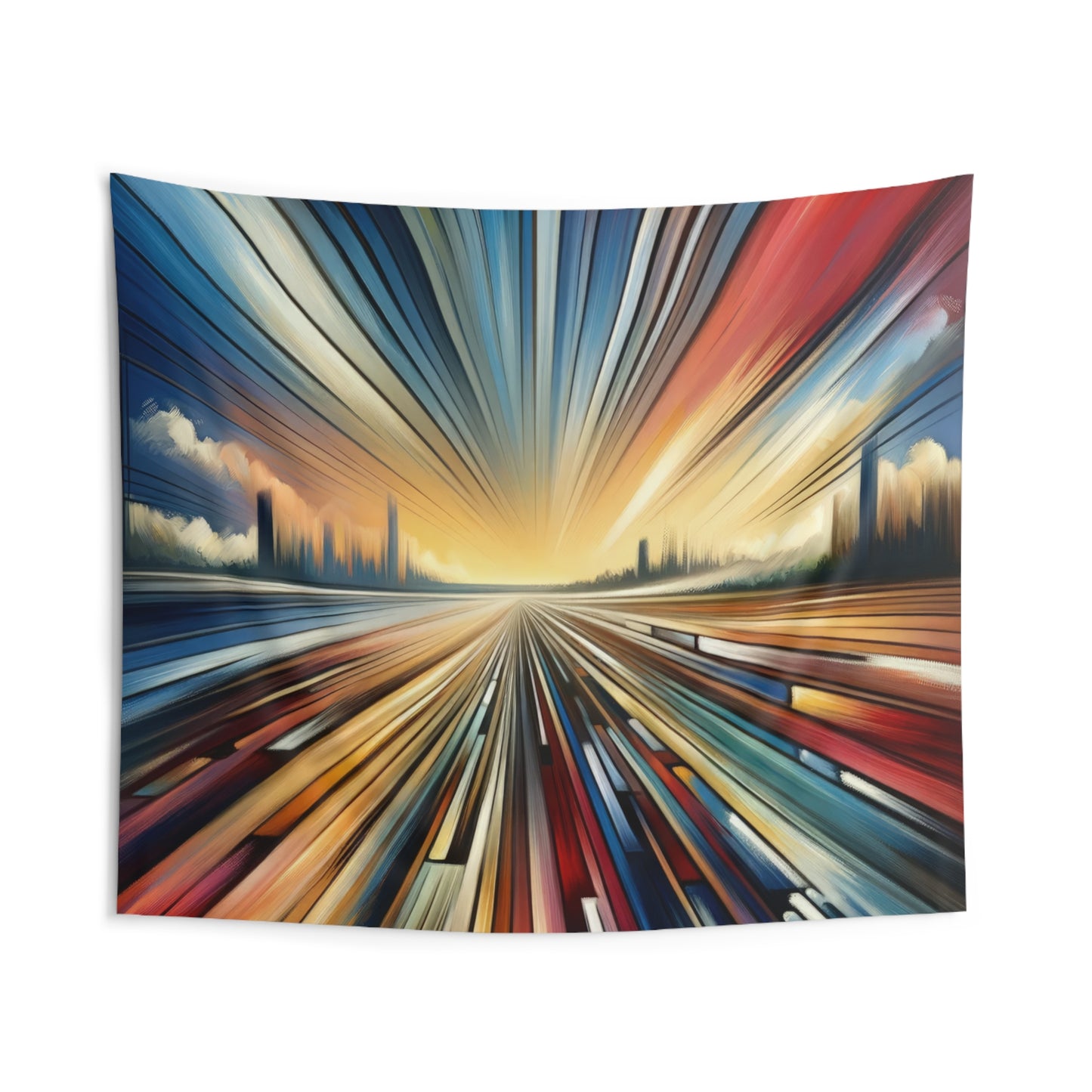 Strategic Horizon Tachism Indoor Wall Tapestries