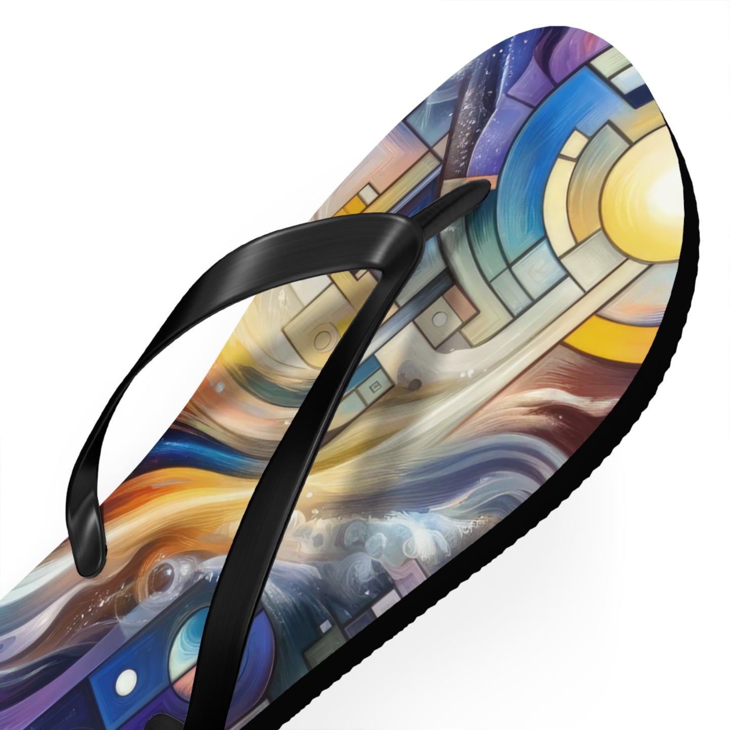 Cosmic Tachism Alchemy Flip Flops