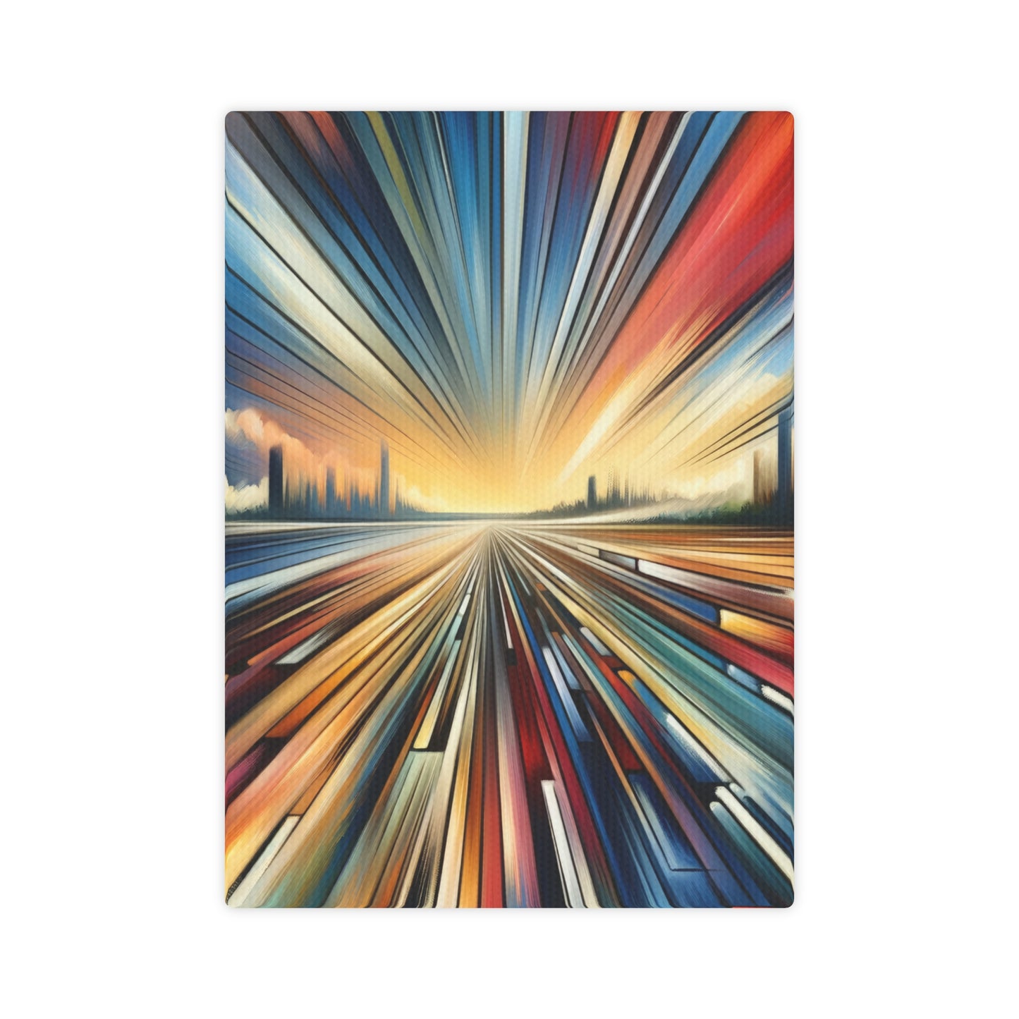 Strategic Horizon Tachism Canvas Photo Tile